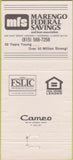 Matchbook Cover - Marengo Federal Savings IL 30 Strike