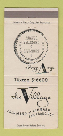 Matchbook Cover - The Village San Francisco CA restaurant 30 Strike