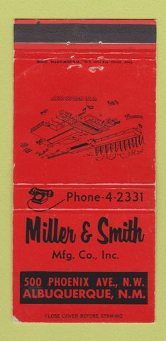 Matchbook Cover - Miller Smith Manufacturing Albuquerque NM 30 Strike