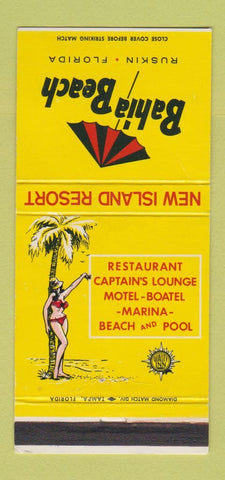 Matchbook Cover - Bahia Beach Resort Ruskin FL Quality Courts 30 Strike