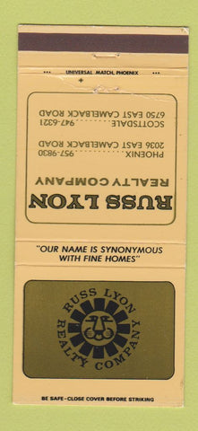 Matchbook Cover - Russ Lyon Real Estate Phoenix Scottsdale AZ 30 Strike