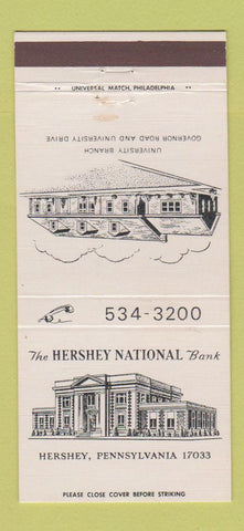 Matchbook Cover - Hershey National Bank PA 30 Strike