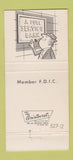 Matchbook Cover - Hershey National Bank PA 30 Strike