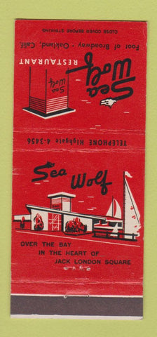 Matchbook Cover - Sea Wolf Restaurant Oakland CA 30 Stick