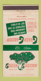 Matchbook Cover - Green Garden Chinese Restaurant Montreal QC 30 Strike