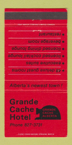 Matchbook Cover - Grande Cache Hotel AB 30 Strike