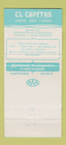 Matchbook Cover - El Capitan Lodge Casino Hawthorne NV 30 Strike