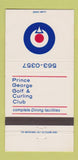 Matchbook Cover - Prince George Golf Curling Club BC 30 Strike
