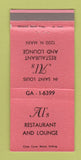 Matchbook Cover - Al's Restaurant Lounge St Louis MO 30 Strike