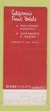 Matchbook Cover - El Rancho Hotel Sacramento CA 30 Stick