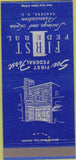 Matchbook Cover - First Federal Savings Loan Sanford NC  30 Strike