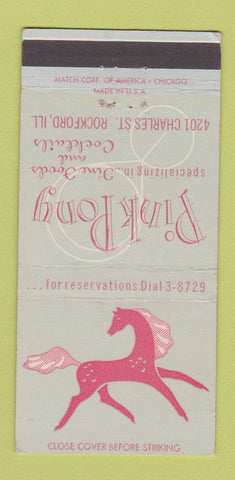 Matchbook Cover - Pink Pony Restaurant Rockford IL 30 Strike