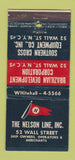 Matchbook Cover - Nelson Line Shipping New York City WEAR 21 Strike Feature