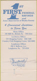 Matchbook Cover - 1st Federal Savings Loan Bristol Langhorne PA 30 Strike