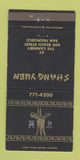 Matchbook Cover - Shang Yuen Chinese Restaurant San Francisco CA 30 Strike