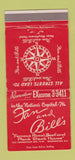 Matchbook Cover - Fan and Bill's Restaurant Washington DC 30 Strike