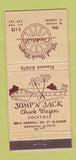 Matchbook Cover - Jump n Jack Chuck Wagon Los Angeles CA 21 Strike Feature