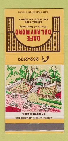 Matchbook Cover - Cafe Del Rey Moro San Diego CA 30 Strike