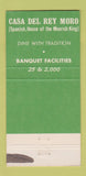 Matchbook Cover - Cafe Del Rey Moro San Diego CA 30 Strike