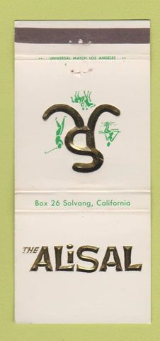Matchbook Cover - The Alisal Solvang CA WEAR 30 Strike
