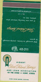Matchbook Cover - Albany First Federal Savings GA green CREASE 30 Strike