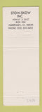Matchbook Cover - Massey Ferguson Tractors Stow Skow Humboldt IA