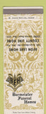 Matchbook Cover - Burmeister Funeral Home Cleveland OH