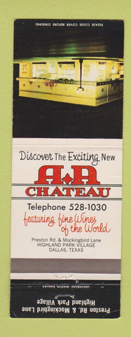 Matchbook Cover - AA Chateau Restaurant Dallas TX