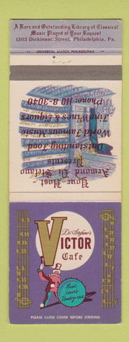Matchbook Cover - Vicctor Cafe Philadelphia PA