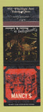 Matchbook Cover - Mancy's Restaurant Toledo OH