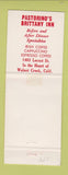 Matchbook Cover - Pastorino's Brittany Inn Walnut Creek CA WEAR