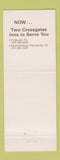 Matchbook Cover - Crossgates Inn Pittsburgh PA Wanda's