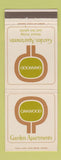 Matchbook Cover - Oakwood Garden Apartments Anaheim Coronado Mission Bay CA