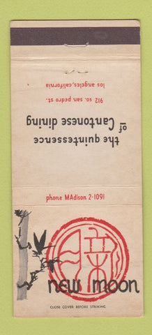 Matchbook Cover - New Moon Chinese Restaurant Los Angeles CA 30 Strike