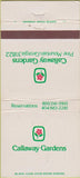 Matchbook Cover - Callaway Gardens Pine Mountain GA WEAR 30 Strike
