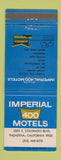 Matchbook Cover - Imperial 400 Motel Pasadena CA