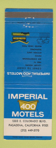 Matchbook Cover - Imperial 400 Motel Pasadena CA
