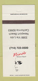 Matchbook Cover - Nian's Newport Beach CA girlie 30 Strike