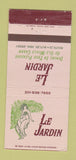 Matchbook Cover - Le Jardin Butler NJ 30 Strike