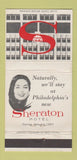 Matchbook Cover - Sheraton Hotel Philadelphia PA girlie WEAR 30 Strike