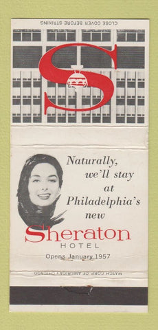 Matchbook Cover - Sheraton Hotel Philadelphia PA girlie WEAR 30 Strike