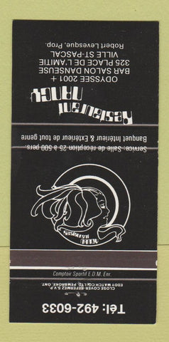 Matchbook Cover - Restaurant Nancy Ville St Pascal QC girlie #1 30 Strike
