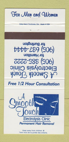 Matchbook Cover - A Smoth Touch Electrolysis Hair Removal Hamilton ON 30 Strike