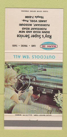 Matchbook Cover - Mark IV Air Conditioning Florissant MO Roy's 30 Strike
