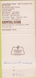Matchbook Cover - Capital Bank Baton Rouge LA 30 Strike