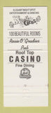 Matchbook Cover - Bourbon St Cafe New Westminster BC girlie 30 Strike