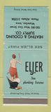 Matchbook Cover - Eljer Plumbing Fixtures Waterloo IA girlie WEAR 30 Strike