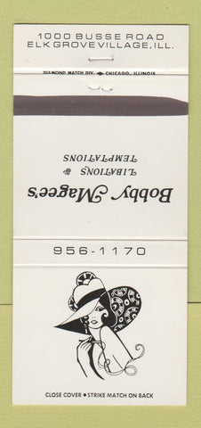 Matchbook Cover - Bobby Magee's Restaurant Elk Grove Village IL girlie 30 Strike