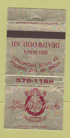 Matchbook Cover - Lady Luck Deadwood SD girlie 30 Strike