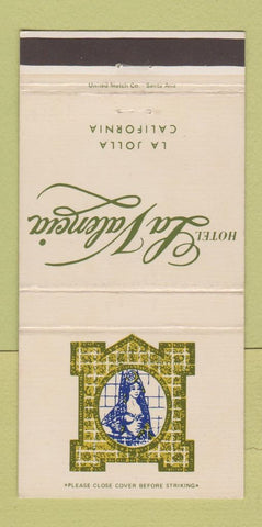 Matchbook Cover - Hotel La Valencia La Jolla CA girlie 30 Strike